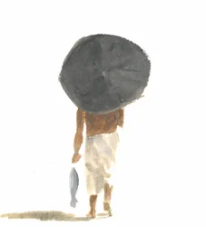 Regenschirm und Fisch, 2015